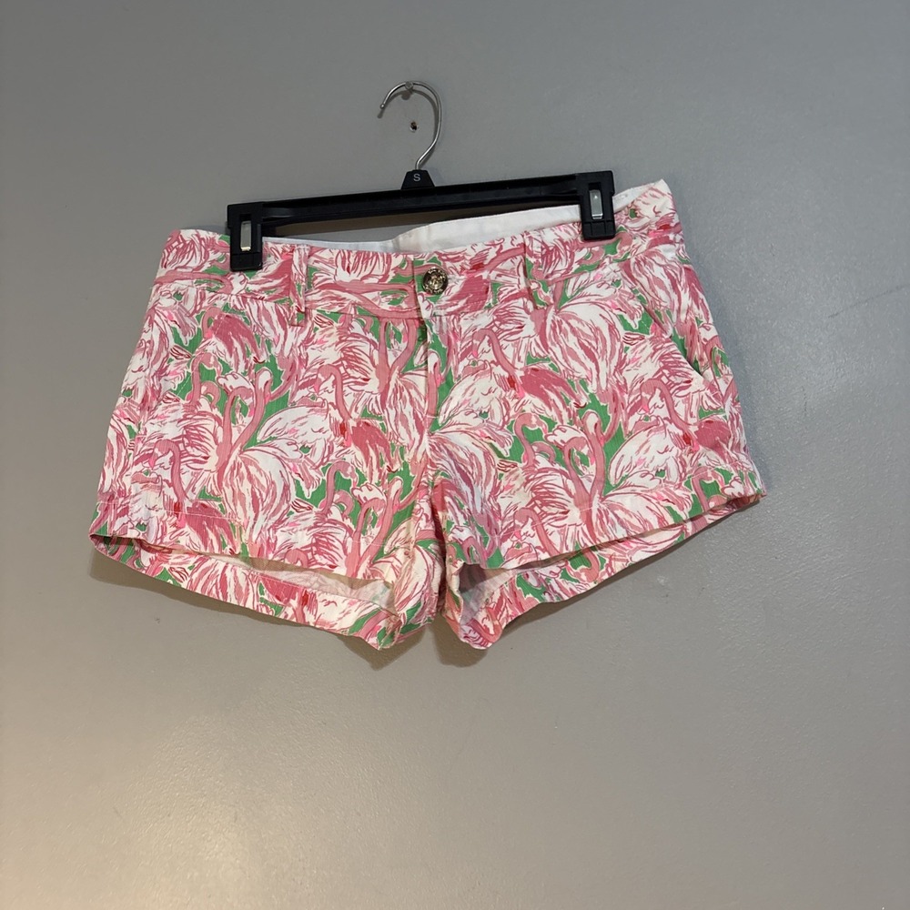Lilly Pulitzer Callahan Shorty Shorts Flamingo 99918 Pink Colony Print Sz‎ 6